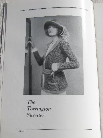 photo of circa 1916 wool yarn knitting and crochet pattern booklet, sweaters etc. #4