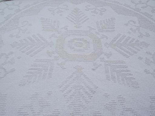 photo of classic vintage Bates ivory candlewick hobnail cotton full bedspread #2