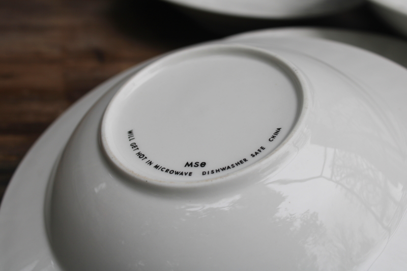 photo of classic white ironstone china soup bowls fluted border Martha Stewart Everyday MSE set of 6  #2