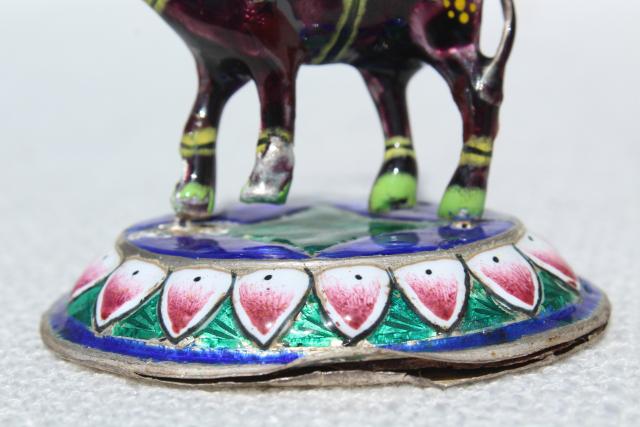 photo of cloisonne enamel metal miniatures soldiers, warriors on camels, silk road travel souvenirs #8