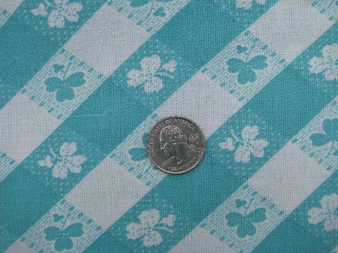 photo of clover checkerboard, vintage cotton feedsack fabric #1