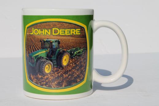 photo of collectible John Deere tractor mugs, Gibson ceramic coffee cups lot #2