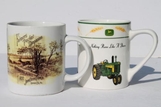 photo of collectible John Deere tractor mugs, Gibson ceramic coffee cups lot #9