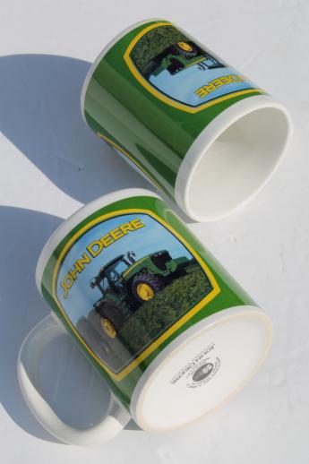 photo of collectible John Deere tractor mugs, Gibson ceramic coffee cups lot #12