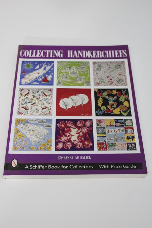 photo of collecting hankies, vintage identification guide color photos out of print reference book #1