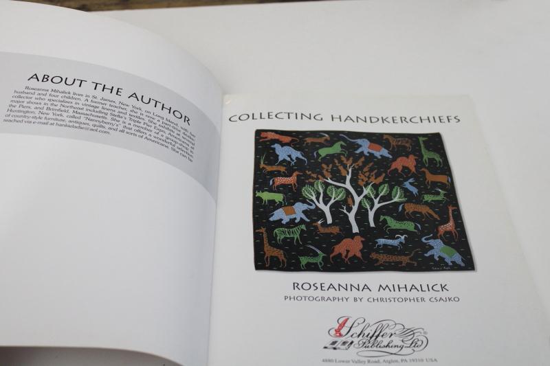photo of collecting hankies, vintage identification guide color photos out of print reference book #2