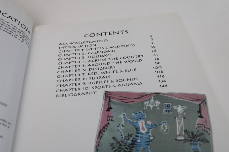 photo of collecting hankies, vintage identification guide color photos out of print reference book #3