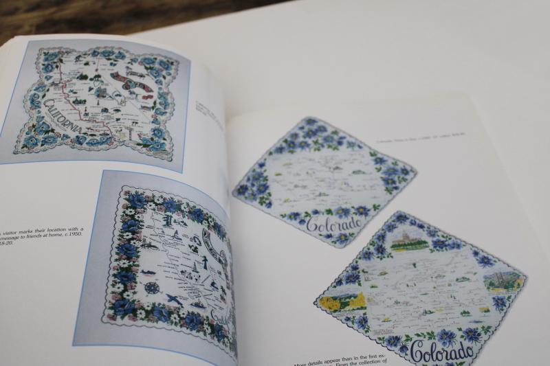 photo of collecting hankies, vintage identification guide color photos out of print reference book #4