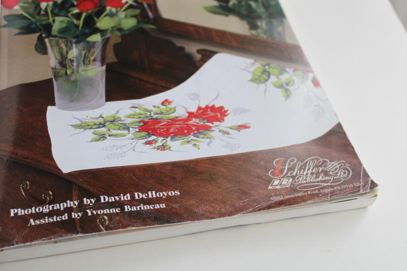 photo of collecting kitchen linens, vintage identification guide color photos out of print reference book #3
