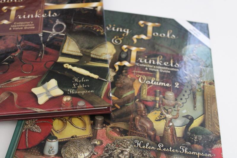 photo of collecting vintage sewing tools, two volume identification guide color photos reference books #3