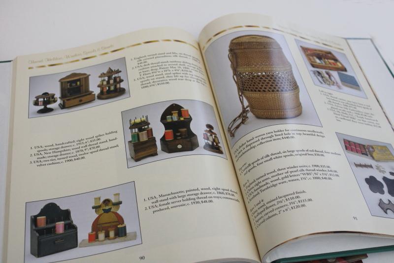 photo of collecting vintage sewing tools, two volume identification guide color photos reference books #8