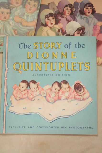 photo of collection Dionne Quintuplets Quints photos, books, vintage paper ephemera lot #2