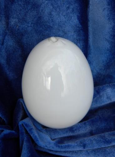 photo of collection of 3 large Victorian vintage hand blown glass eggs, vintage Easter #7