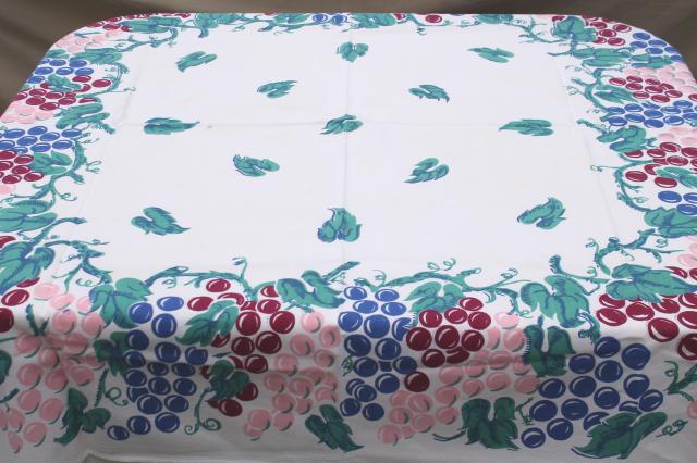 photo of collection of 50s 60s vintage tablecloths, retro prints for kitchen, dinette, patio table! #15