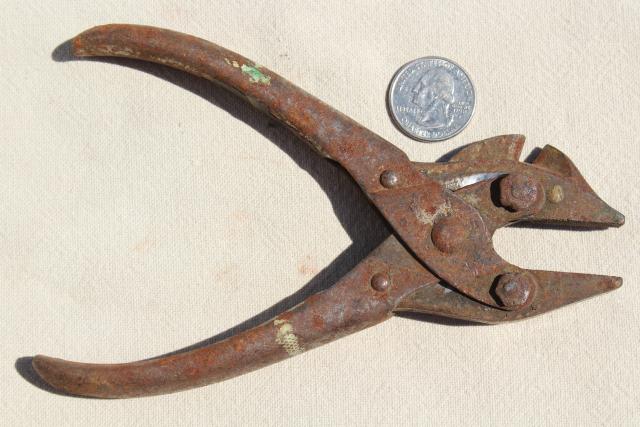 photo of collection of antique pliers, Lodi duckbill Schollhorn w/ parallel jaws vintage tool lot #4