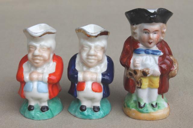 photo of collection of miniature Toby mugs, England and Occupied Japan china #4