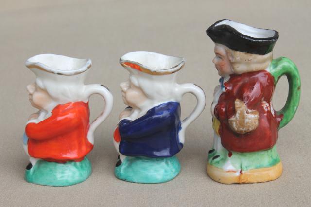 photo of collection of miniature Toby mugs, England and Occupied Japan china #5