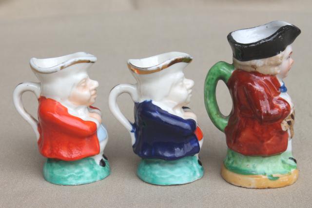 photo of collection of miniature Toby mugs, England and Occupied Japan china #7