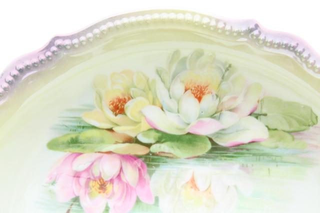 photo of collection of mismatched antique china serving bowls w/ hand painted roses florals #20