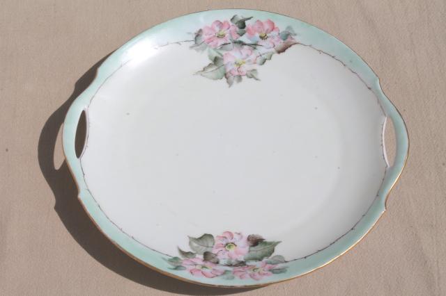 photo of collection of mismatched flowered china plates, antique vintage floral pattern dishes  #6