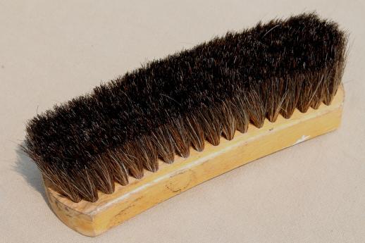 photo of collection of natural bristle brushes - antique barber's brush, vintage horsehair brush #7