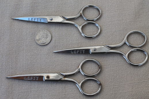 photo of collection of old steel scissors, vintage school scissors lot #5