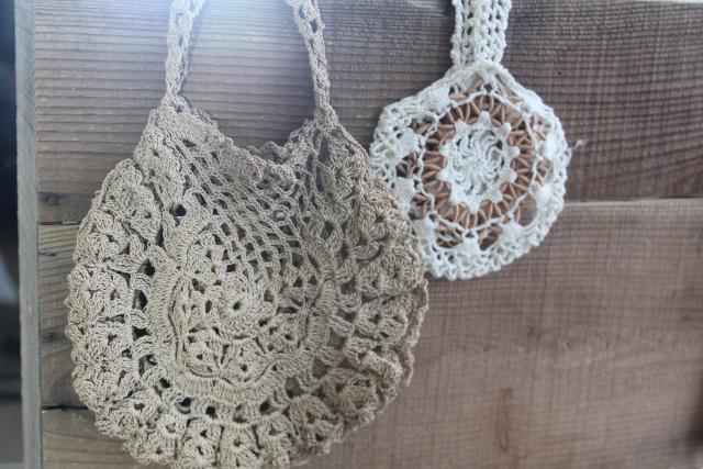 photo of collection of tiny antique lace purses, Edwardian vintage hand bags tea dress style #2