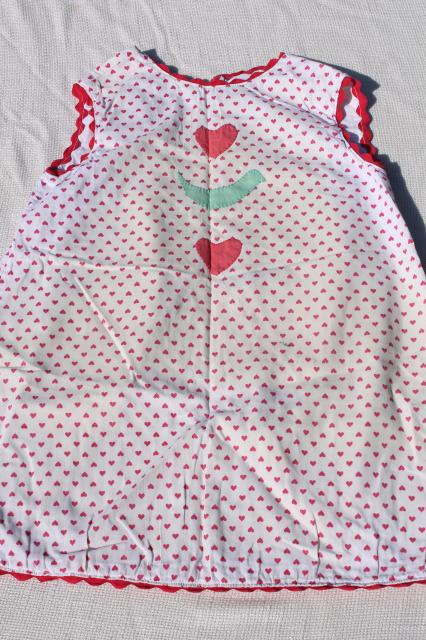 photo of collection of vintage aprons, retro prints and colors, pinafore, kitchen smock & half aprons #6