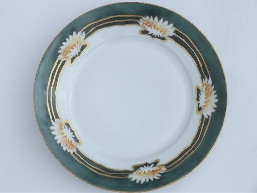 photo of collection of vintage hand-painted china plates w/ fall fruit & flowers #8