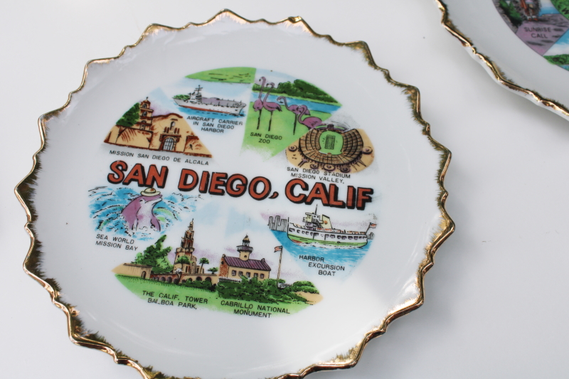 photo of collection of vintage souvenir plates mid-century kitsch wanderlust out west road trip #2