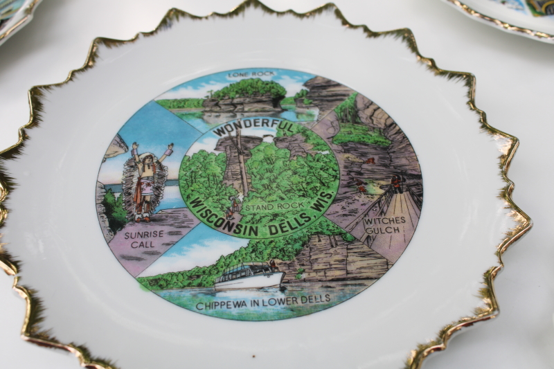 photo of collection of vintage souvenir plates mid-century kitsch wanderlust out west road trip #3