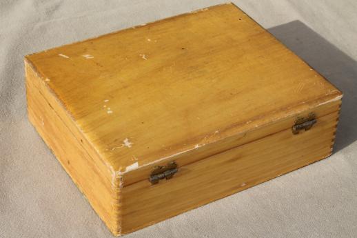 photo of collection of vintage wooden boxes, wood jewelry box, glove box, old cigar box #6