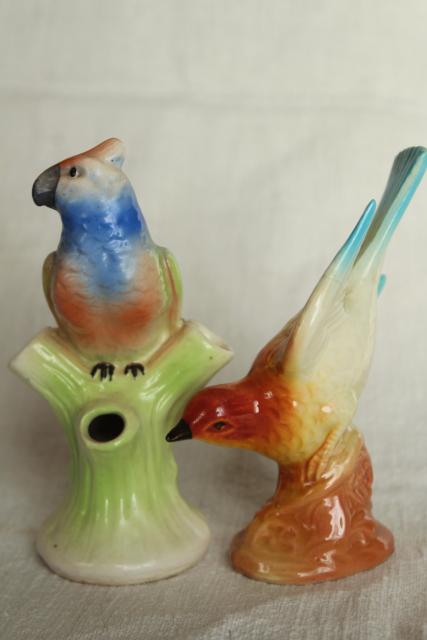 photo of collection vintage bird figurine figural flower holders frog style vases #6