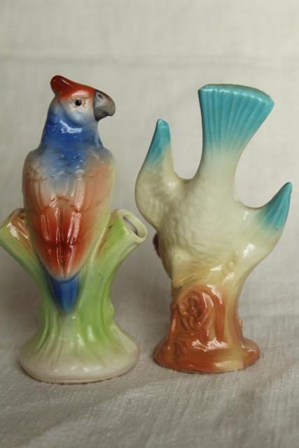 photo of collection vintage bird figurine figural flower holders frog style vases #7