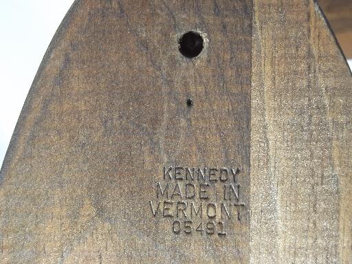 photo of colonial wood wall sconces and plate bracket shelf, vintage Kennedy - Vermont #9