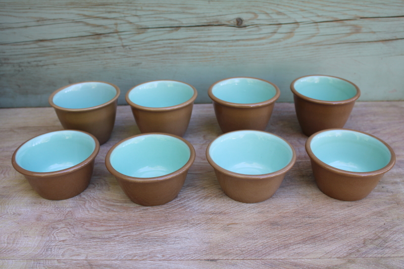 photo of complete set mid-century mod vintage Chateau Buffet tiny bowls, custard cups or ramekins #1