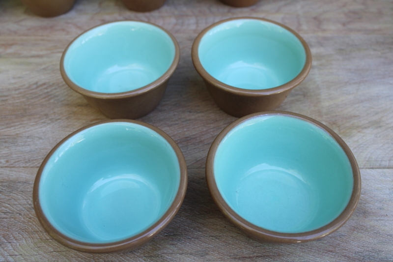 photo of complete set mid-century mod vintage Chateau Buffet tiny bowls, custard cups or ramekins #2