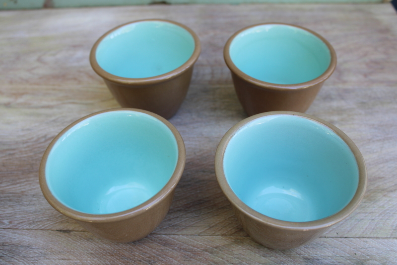 photo of complete set mid-century mod vintage Chateau Buffet tiny bowls, custard cups or ramekins #4