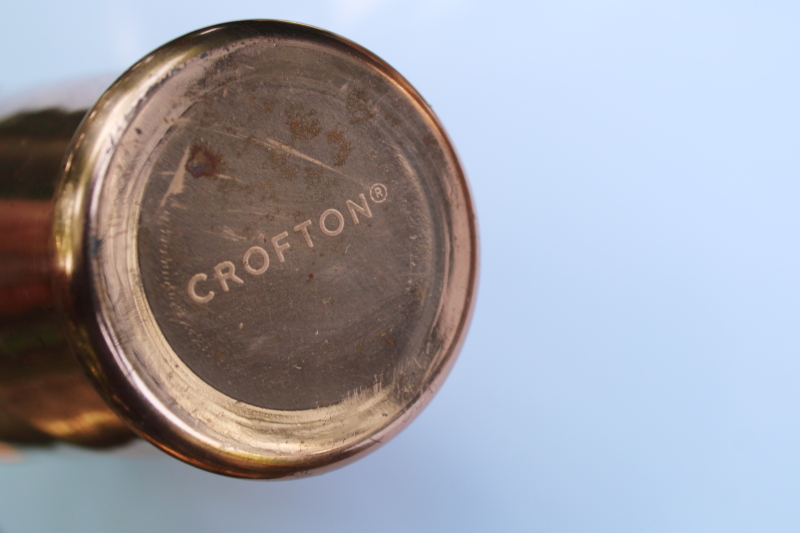 photo of copper plated stainless tumblers, modern metal vases or drinking glasses  #3