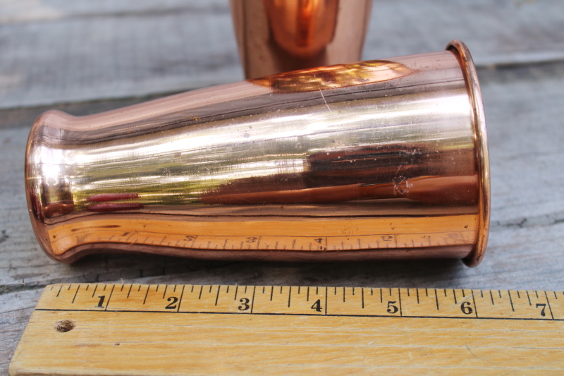 photo of copper plated stainless tumblers, modern metal vases or drinking glasses  #6