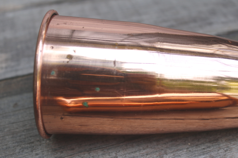 photo of copper plated stainless tumblers, modern metal vases or drinking glasses  #7