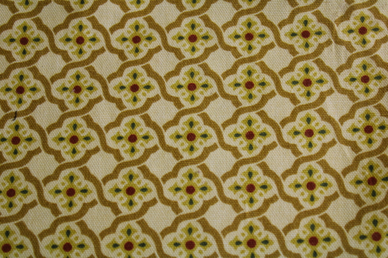 photo of cottagecore home decor cotton fabric, vintage Laura Ashley style small scale print yellow gold #1