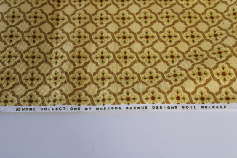 photo of cottagecore home decor cotton fabric, vintage Laura Ashley style small scale print yellow gold #2