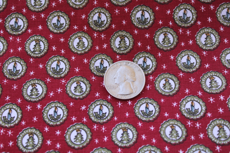 photo of cotton fabric for quilting / crafts, Christmas holiday tiny print Judie Rothermel #1