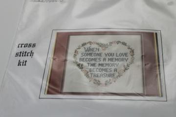 catalog photo of counted cross stitch embroidery kit When Someone You Love Becomes A Memory heart