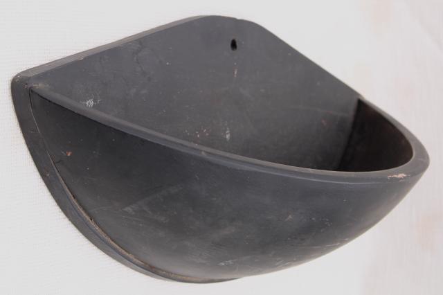 photo of country primitive vintage pine wood bowl wall box, farmhouse kitchen decor #1