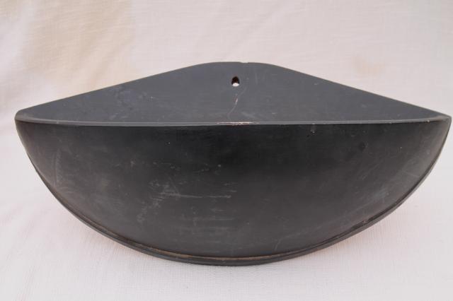photo of country primitive vintage pine wood bowl wall box, farmhouse kitchen decor #3