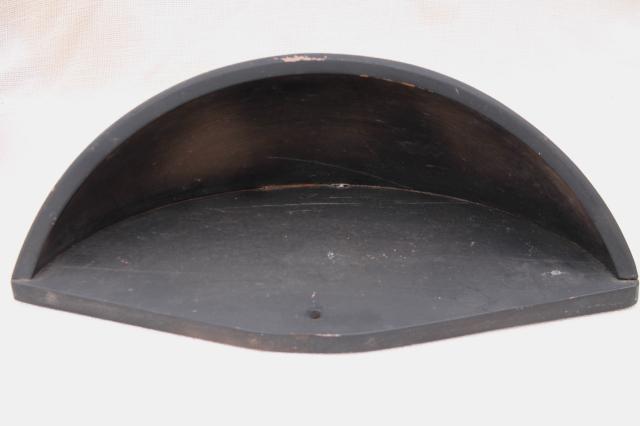 photo of country primitive vintage pine wood bowl wall box, farmhouse kitchen decor #4