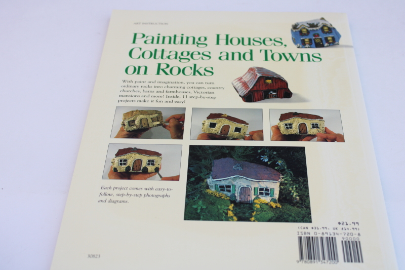 photo of craft book Painting Houses & Towns on Rocks, pet rock village or replica of your home  #2