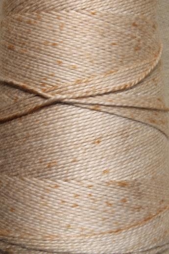 photo of creamy white antique colors primitive grubby old spools of vintage cotton cord thread #7